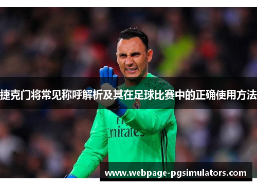 捷克门将常见称呼解析及其在足球比赛中的正确使用方法