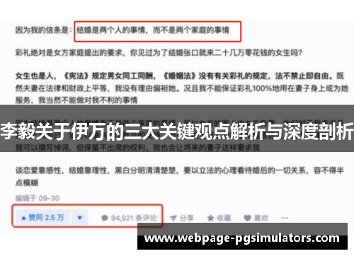 李毅关于伊万的三大关键观点解析与深度剖析